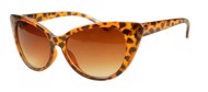 Cateye solbriller brunt leopard stel med brune glas